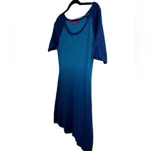 Krimson Klover wool blend dress Large ombré blue